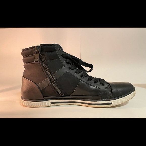 Kenneth Cole black leather high tops size 10.5 - Picture 4 of 5